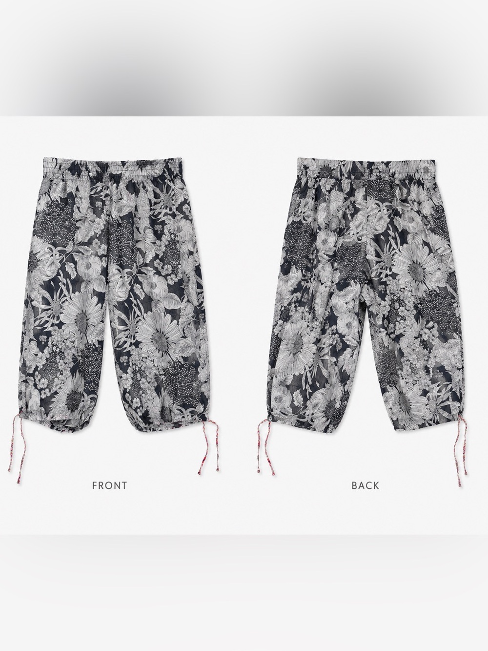 Liberty of London for Target Floral Cropped Harem Pants Medium Boho Cottagecore